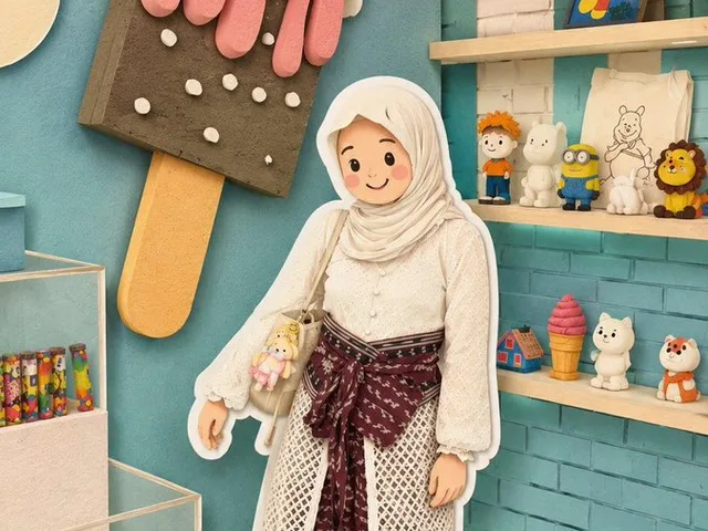 Kawaii Style Muslim Character Lifestyle Photography preview image 1