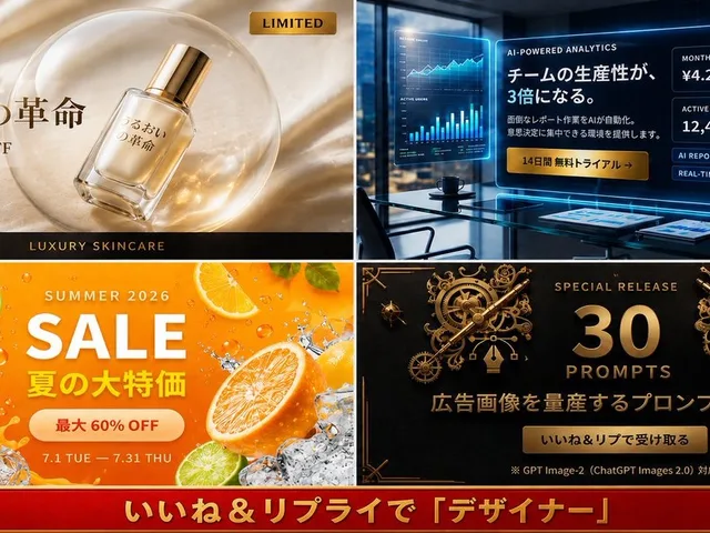 Four-Panel Japanese Ad Prompt Giveaway preview image 1