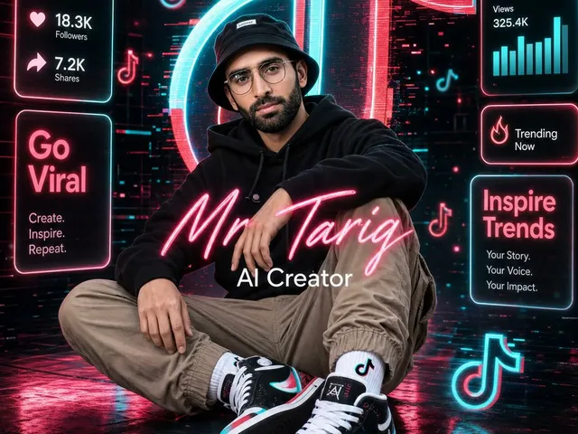Neon TikTok AI Creator Poster preview image 1