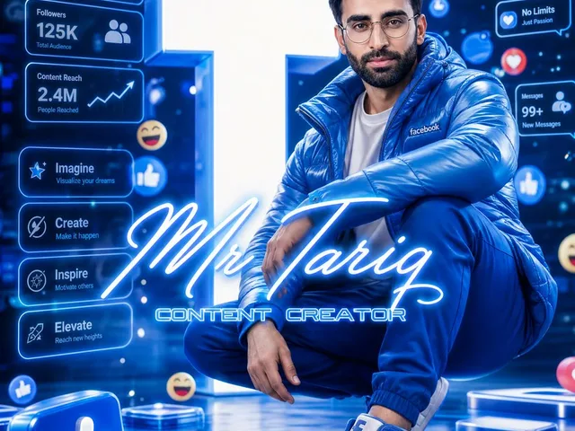 Neon Facebook Creator Poster preview image 1