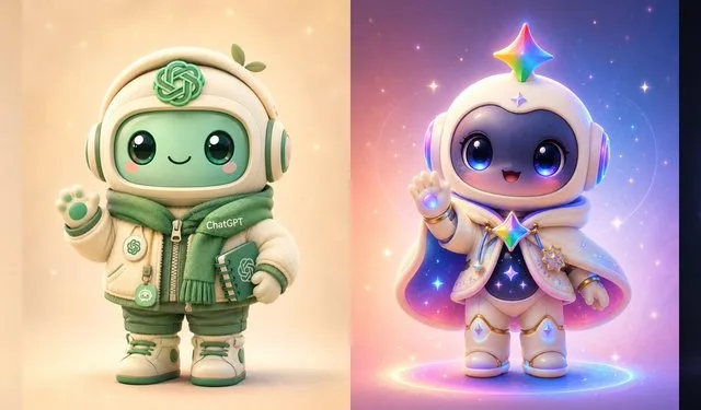 Four Chibi AI Mascot Robots preview image 1