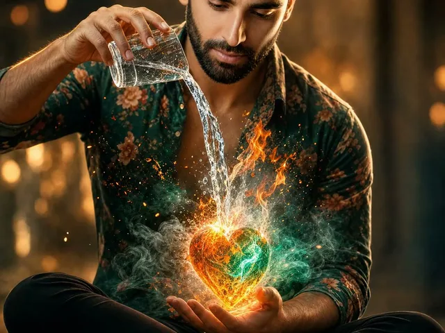 Man Pouring Water on Magic Heart preview image 1
