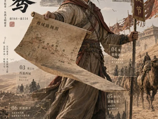 张骞3D历史档案海报 preview image 1