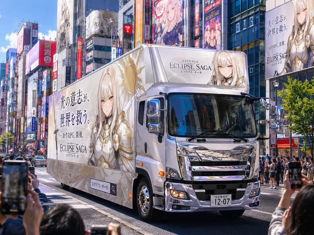 Fantasy RPG Ad Truck in Tokyo District preview image 1