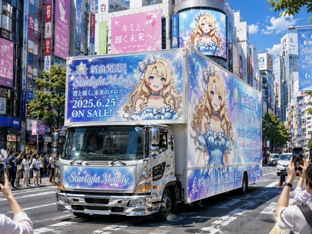 Anime Idol Ad Truck in Japan preview image 1