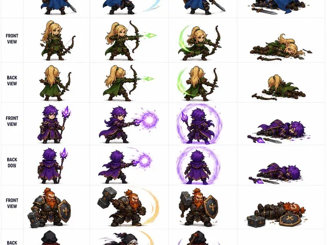 奇幻角色扮演角色精灵表 preview image 1