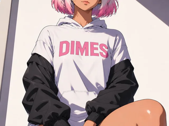 Low-Angle Anime Hoodie Girl preview image 1