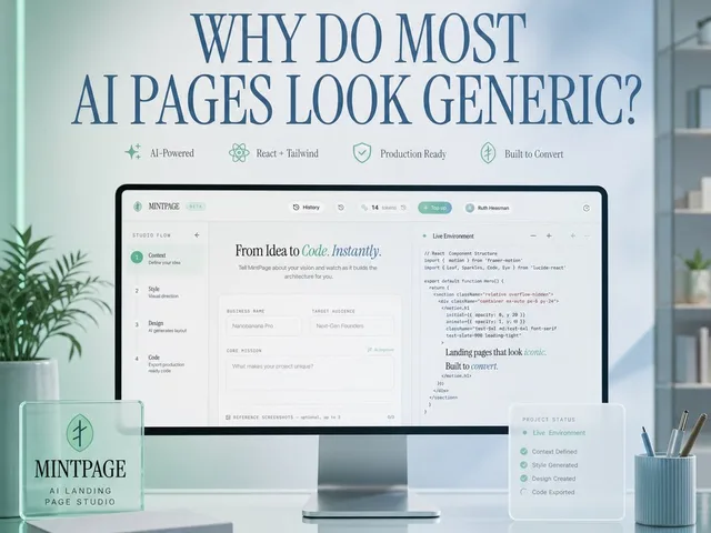 Mintpage AI Landing Page Hero preview image 1