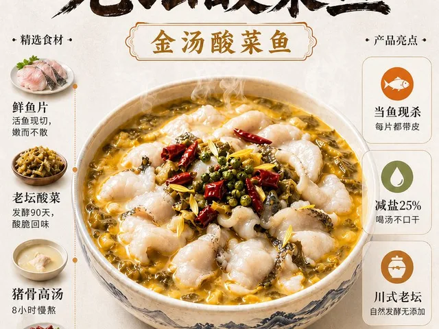 Chinese Sour Fish Restaurant Poster preview image 1