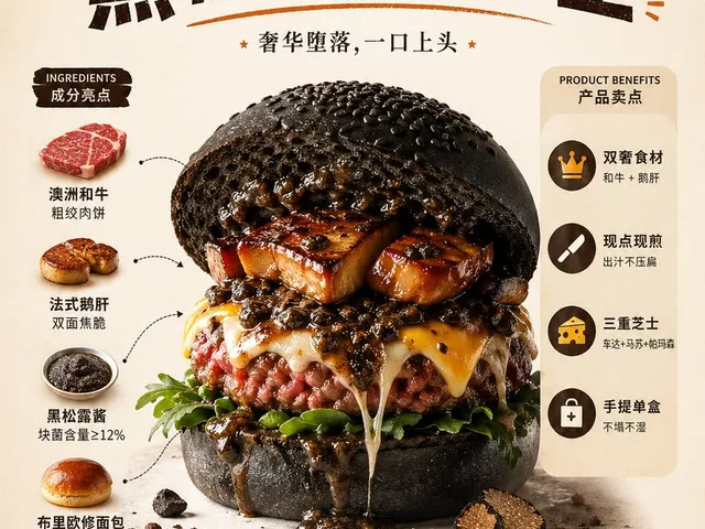 Luxury Truffle Wagyu Burger Poster preview image 1