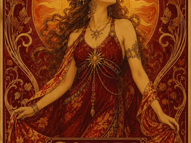 Solara Art Nouveau Sun Goddess Poster preview image 1