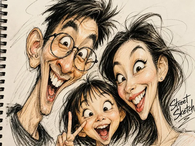Grotesque Fashion Caricature Sketch preview image 1