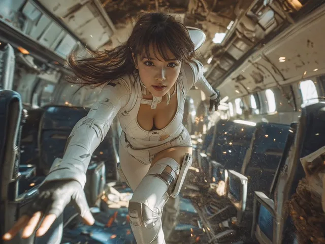 Cinematic Sci-Fi Girl Action Scene preview image 1
