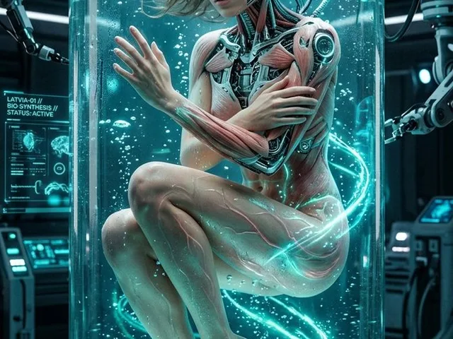 Cybernetic Woman in Cryo Tank preview image 1
