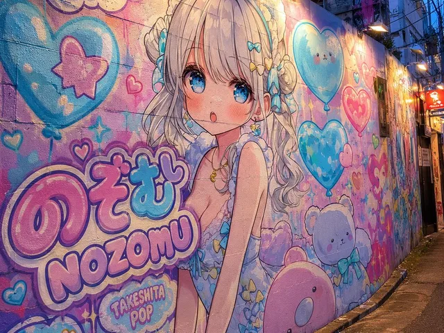 Harajuku Kawaii Graffiti Mural preview image 1
