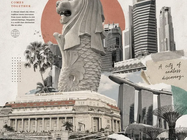 Retro Inspired Travel Collage Poster preview image 1