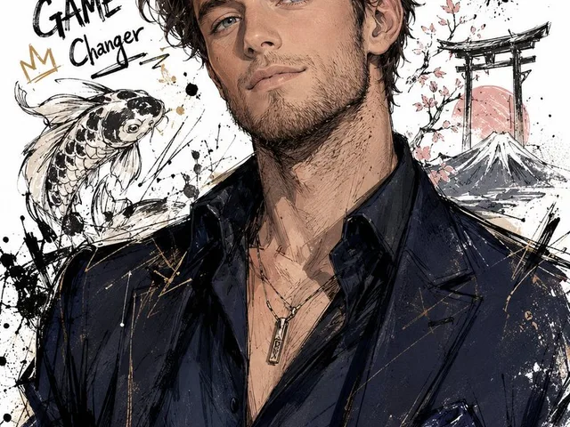 Japanese Ink Splatter Illustration preview image 1