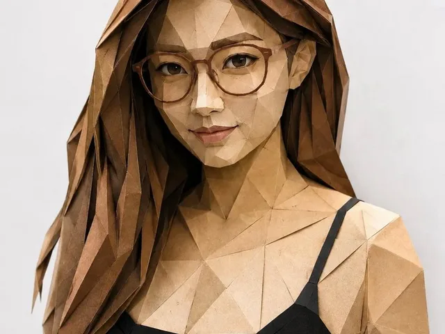 Low-Poly Origami Papercraft Portrait preview image 1