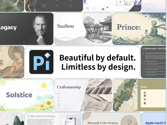 Pi Presentation Template Collage preview image 1