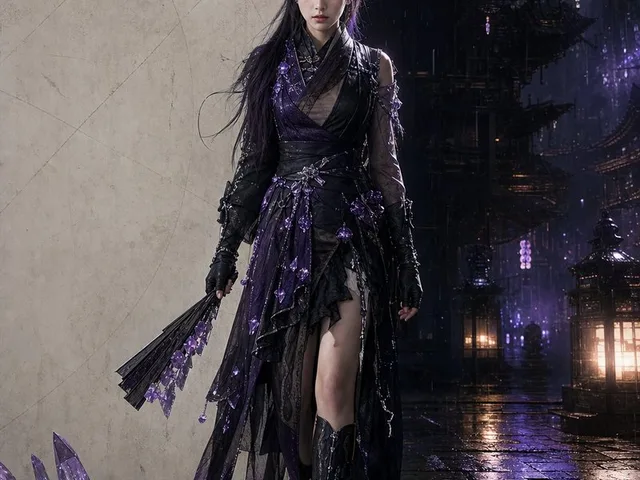 Rainy Violet Assassin Portrait preview image 1