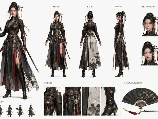 Lian Zhi Dark Fantasy Character Sheet preview image 1