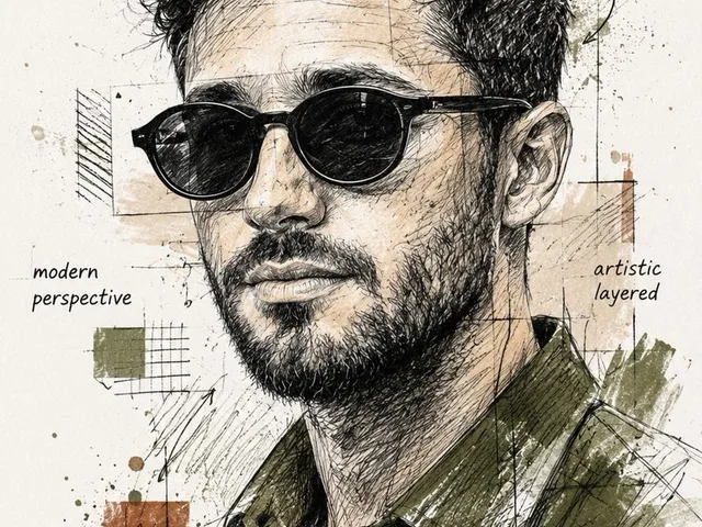 Mixed Media Sketch Portrait preview image 1
