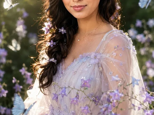 Realistic Garden Fairy Editorial Portrait preview image 1
