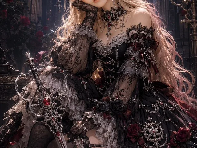 Elegant Gothic Lolita Character Transformation preview image 1
