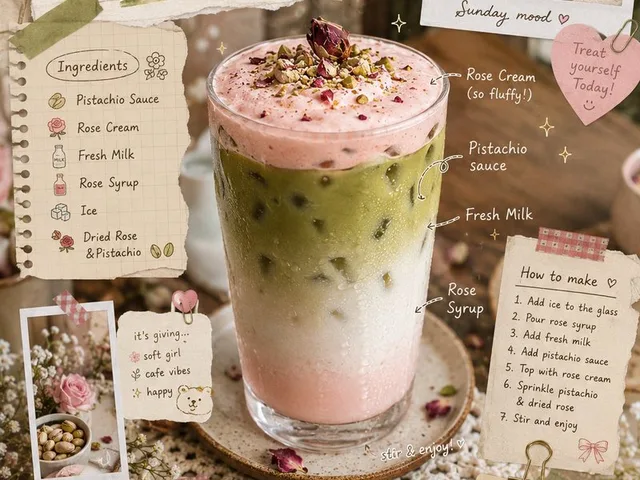 Whimsical Retro Cafe Scrapbook Poster preview image 1