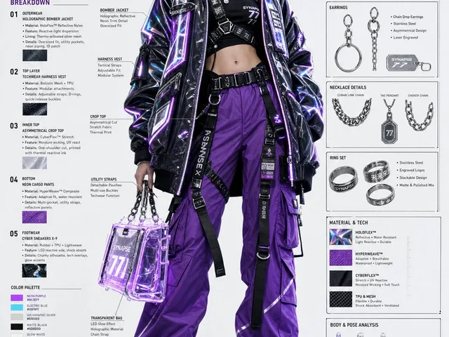 Cyberpunk Fashion Blueprint Sheet preview image 1