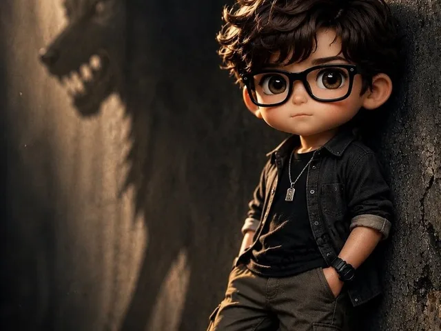 Boy With Werewolf Shadow preview image 1