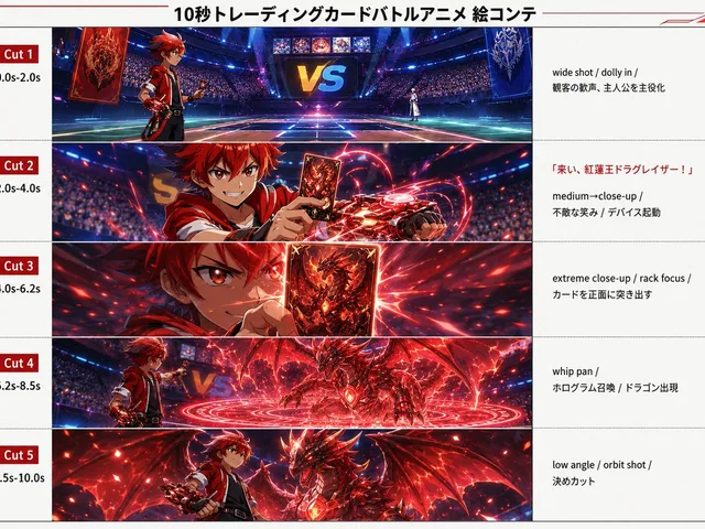 Trading Card Battle Anime Storyboard preview image 1