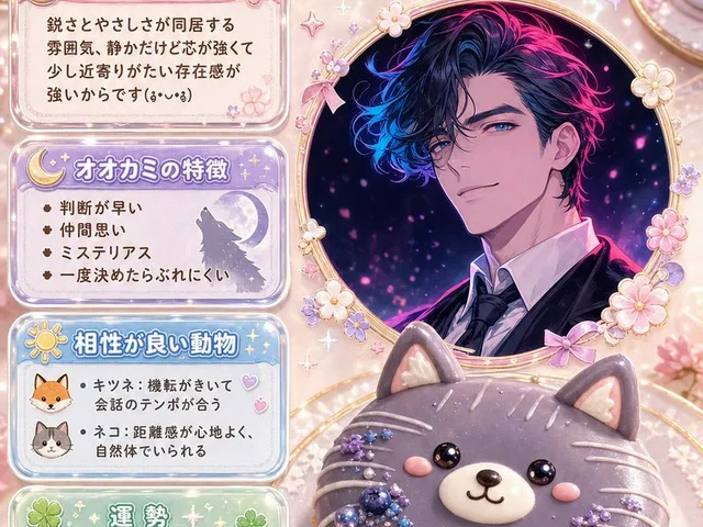 Kawaii Wolf Donut Diagnosis Poster preview image 1