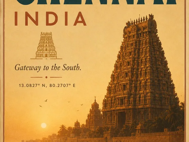 Vintage Chennai Travel Poster preview image 1
