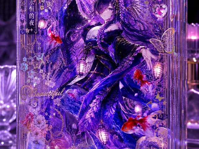 Luxury Purple Anime Acrylic Block preview image 1