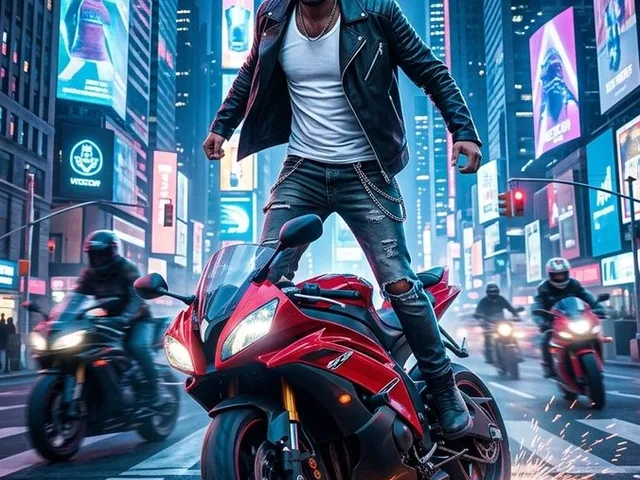 Neon City Superbike Stunt preview image 1