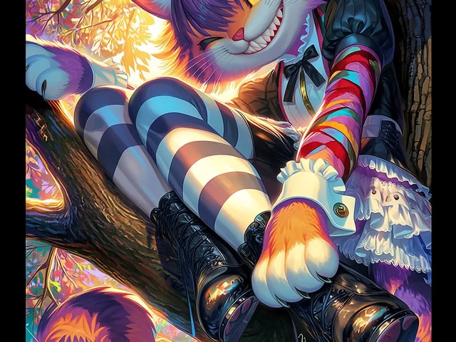Dark Pop Cheshire Cat Girl preview image 1