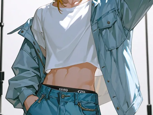 Y2K Anime Streetwear Model preview image 1