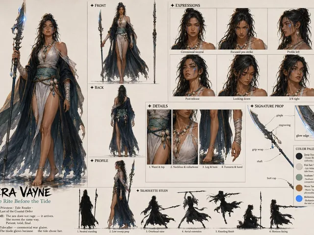 Fantasy Tide Priestess Character Sheet preview image 1