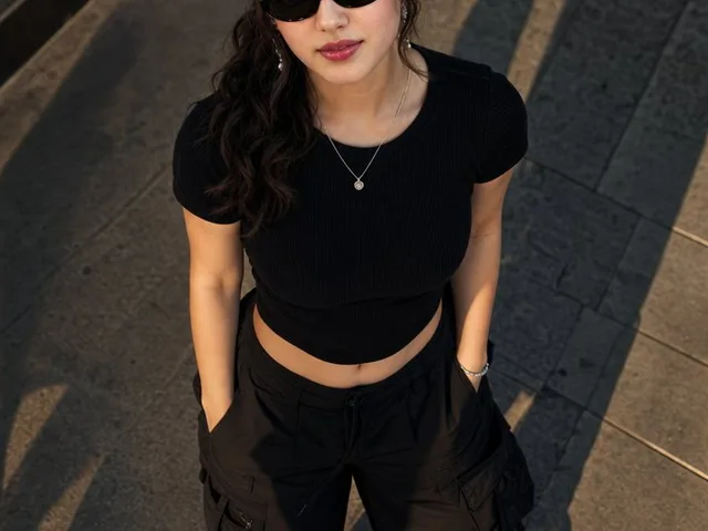 High-Angle Urban Fashion Portrait preview image 1