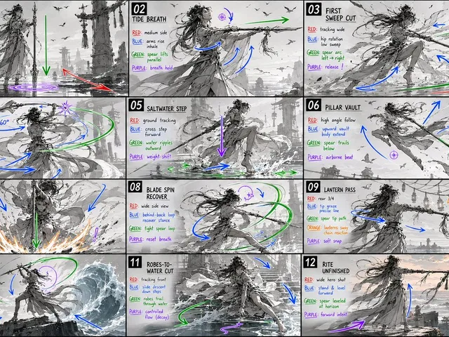 12-Panel Spear Sakuga Storyboard preview image 1