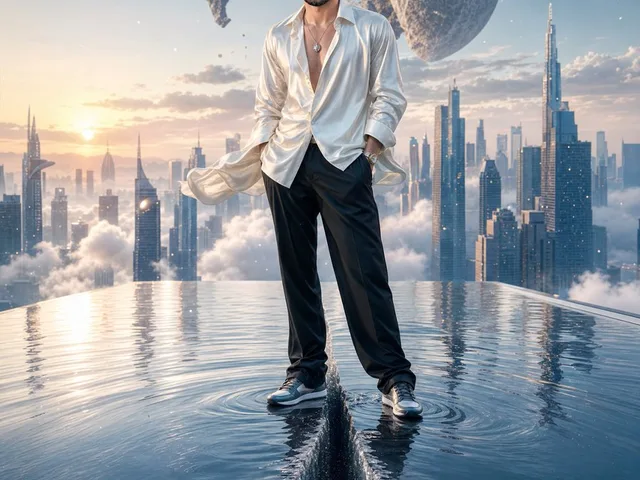 Surreal Rooftop Infinity Pool Portrait preview image 1