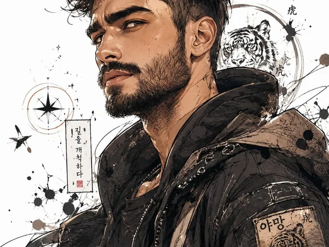 Korean-Style Expressive Character Illustration preview image 1