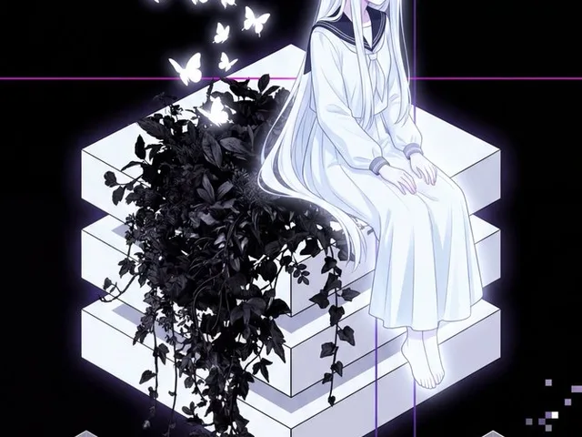 Glitch Aesthetic Anime Illustration preview image 1