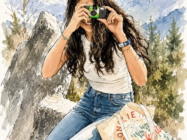 Watercolor Fashion Travel Illustration preview image 1
