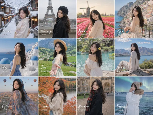 12-Month Travel Memory Grid preview image 1