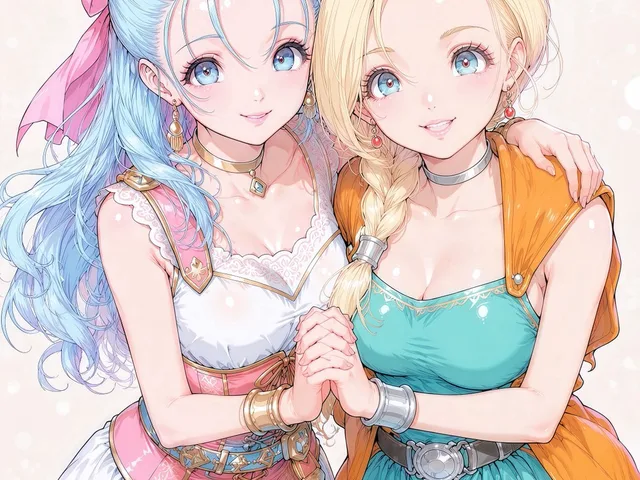Two Fantasy Anime Heroines Portrait preview image 1