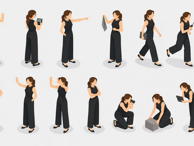 Isometric Businesswoman Pose Sheet preview image 1