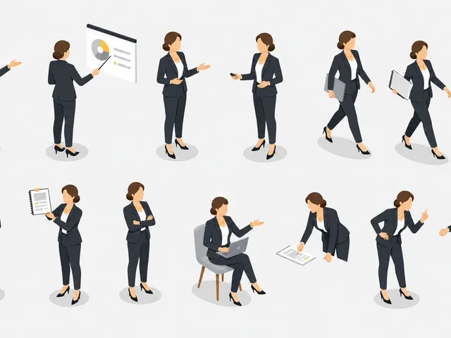 Isometric Business Presenter Pose Set preview image 1