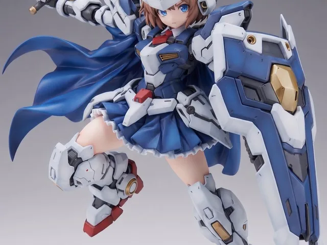 Mecha Girl Figure Product Render preview image 1